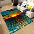 thumbnail image 1 of Beach Coconut Tree Sunset Scenery Carpet Living Room Sofa Table Rug Hallway Doormat Non-slip Kitchen Bedroom Bathroom Floor Mat, 1 of 5