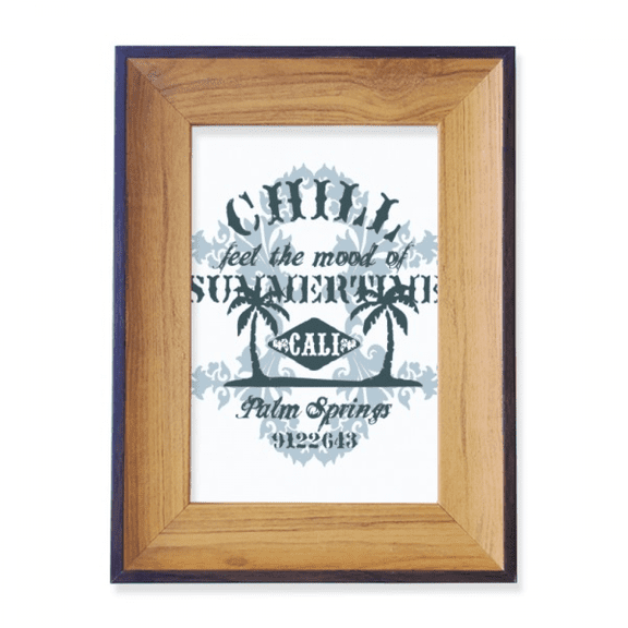 Beach Coconut Tree Text Pattern Photo Frame Exhibition Display Art Desktop Painting