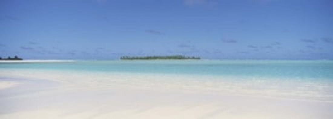 Beach Cook Islands Canvas Art - Panoramic Images (18 x 7)