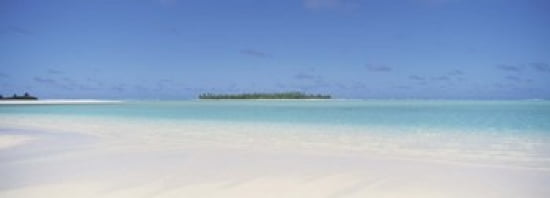 Beach Cook Islands Canvas Art - Panoramic Images (36 x 13)