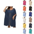 thumbnail image 1 of Beach Cover Up Swim Suits for Women 2025 Stylish Plus Size Pullover Viscose Swimwear Cover-Up for Women - Comfortable Mid-Length Sleeve Dress for Versatile Wear, 1 of 6