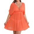 thumbnail image 1 of Beach Cover Up Womens V Neck Casual Oversized Plus Size Bikini Swimwear Cover Ups 2XL Alsol Lamesa, 1 of 6