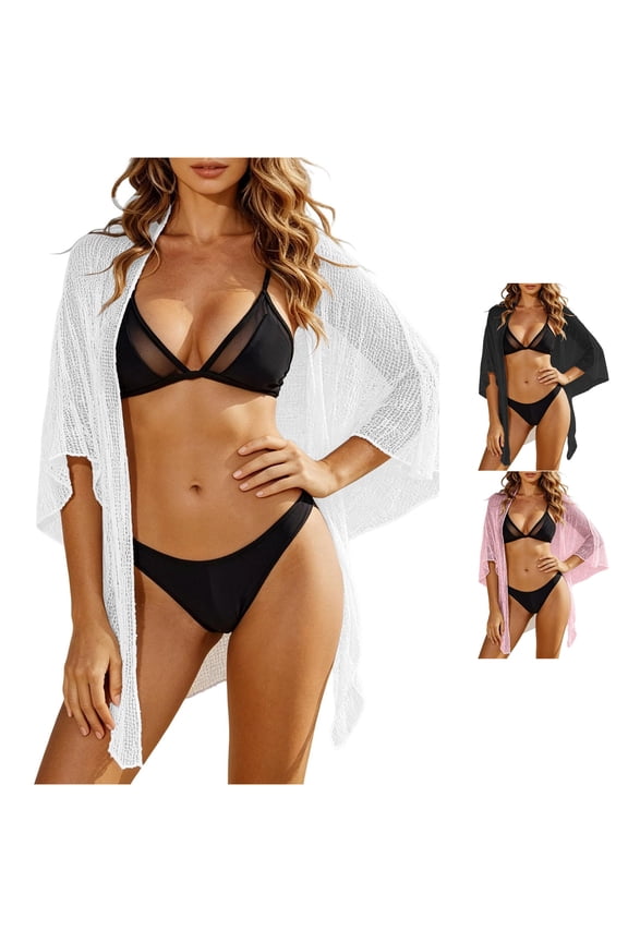 Beach Cover Up for – Bikini Swimwear Sheer Dress Shield Lightweight Knit Wrap Flowy Summer Beachwear for Bathing Suit Cover up Shorts