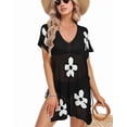 thumbnail image 1 of Beach Cover Up for Women V-Neck Floral Swimsuit Cover Up Casual Loose Crchet Bathing Suit Cover Up Shermie, 1 of 6
