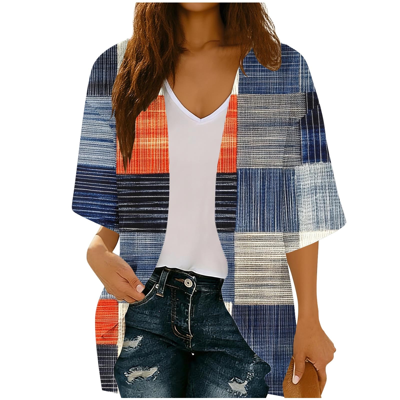 Beach Cover Ups for Women 2026 Loose Fit Swimsuit Coverup Block Color ...