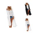 thumbnail image 1 of Beach Cover Ups for Women Boho Chiffon Floral Kimono Cardigan Long Flowy Beach Tunic Lightweight Summer Open Front Coverup Tops, 1 of 4