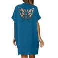 thumbnail image 1 of Beach Coverup Dress Sexy Hollow Out Butterfly Back Plus Size Swimwear Bikini Swimsuit Cover ups Bathing Suit Coverups, 1 of 6