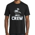 thumbnail image 1 of Beach Crew with Palm Trees Design Men's Big Size Crew Neck Tee Shirt - Jet Black 4XL, 1 of 2