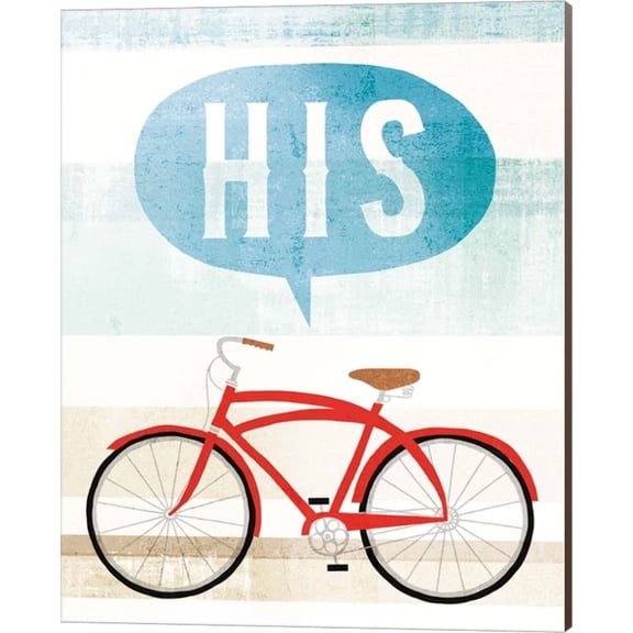 Beach Cruiser His II by Michael Mullan, Canvas Wall Art, 16W x 20H