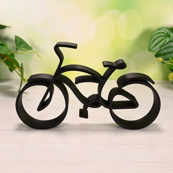 Beach Cruiser Bike Sculpture Minimalist Line Art Cyclists Bicycle Décor