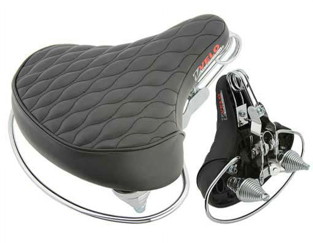 Beach Cruisers Saddle Diamond  Spring Black.bicycle part, beach cruiser seat, chopper fixie
