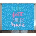 thumbnail image 1 of Ambesonne Beach Curtains 2 Panel Set, Bare Feet Salty Hair, 108" x 96", Multicolor, 1 of 3