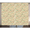 thumbnail image 1 of Ambesonne Beach Curtains 2 Panel Set, Summer Vacation Women, 108" x 108", Multicolor, 1 of 3
