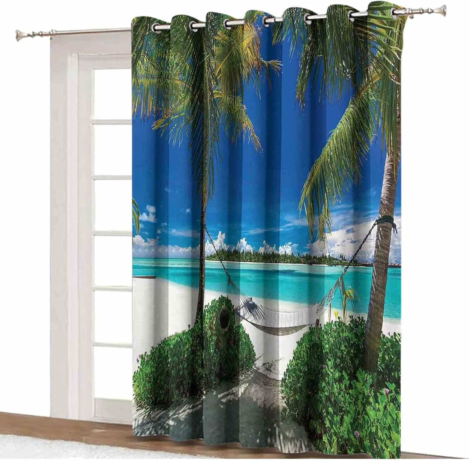 Beach Curtains for Sliding Glass Doors, 100 x 84 inches, Extra Wide ...