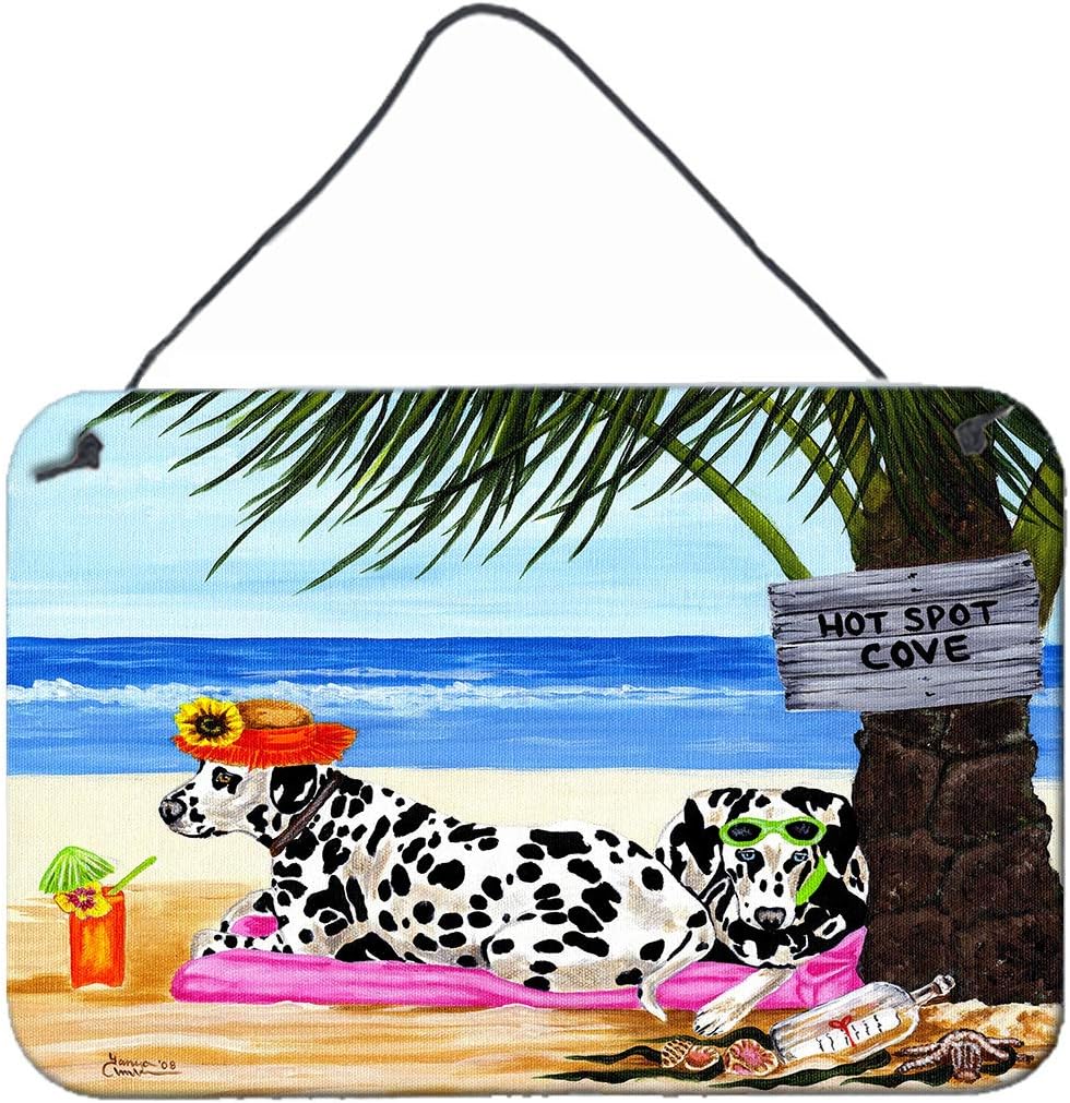 Beach Dalmatian Wall or Door Hanging Prints Aluminum Metal Sign Kitchen