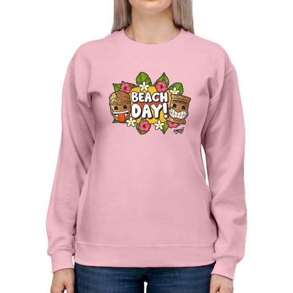 Beach Day - Hawaiian Island Fun Graphic Women's Sweatshirt