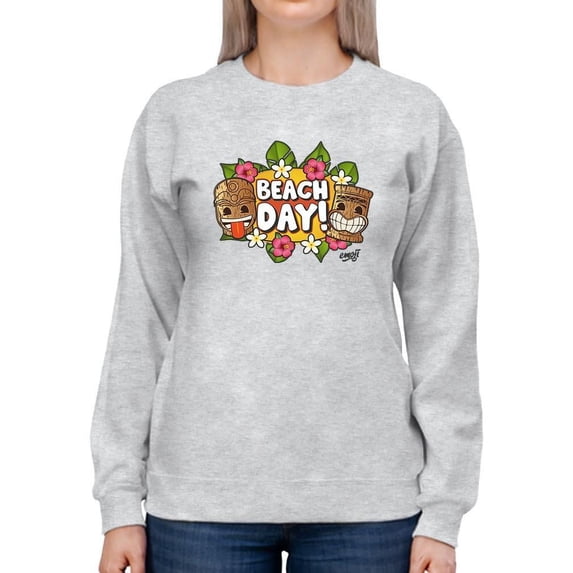 Beach Day - Hawaiian Island Fun Graphic Women's Sweatshirt