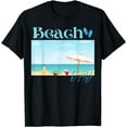 thumbnail image 1 of Beach Day Sunny Vibes Beach Bum Day Sand Sun Water Kids Mom T-Shirt Black Medium, 1 of 4
