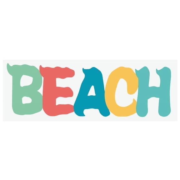 Beach Decor Wall Art "Beach Letters" - Vacation House Art - Direct Print to PVC
