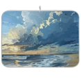 thumbnail image 1 of Beach Dish Drying Mat Dish Drainer Rack Mats Water Absorbent Non-Slip Easy Clean Heat Resistant for Kitchen Counter, 1 of 8