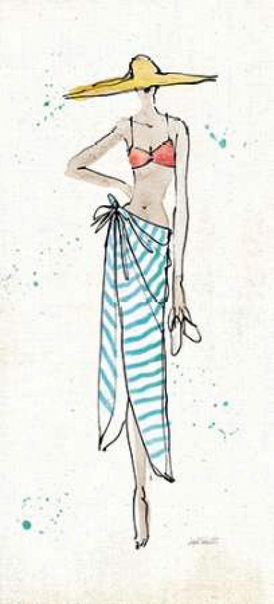Beach Divas III Color Canvas Art - Anne Tavoletti (24 x 48)