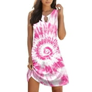 LILIY Beach Dress Pink Modest Purple Sleeve Dress Seersucker Gothic Dresses Garden Plus Size Dresses with Pockets Boho Dress