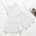 thumbnail image 1 of Beach Dresses for Girls 2-13 Years Sleeveless Sundresses Toddlers Teens Cute Solid Color Pullover Crewneck Layered A-Line Vacation Dress, 1 of 7