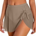 thumbnail image 1 of Beach Dresses for Women Summer Lightweight Casual Skirt Swimsuits Coverup Side Knot Mesh Bathing Suit Cover Up, 1 of 7