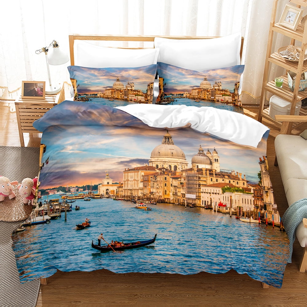 Beach Duvet Cover Queen Ocean Bedding Kids Girls Boys Hawaiian Sea