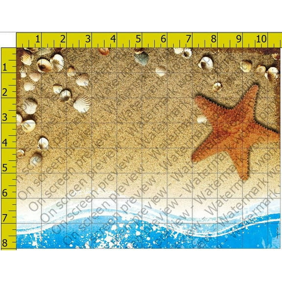 Beach Edible Cake Topper [DecoSet® Background Only] 1/4 Sheet