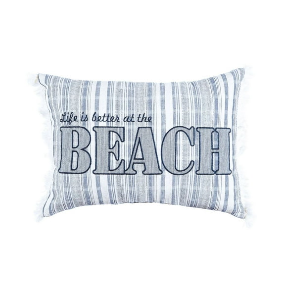 Beach Embroidered Pillow