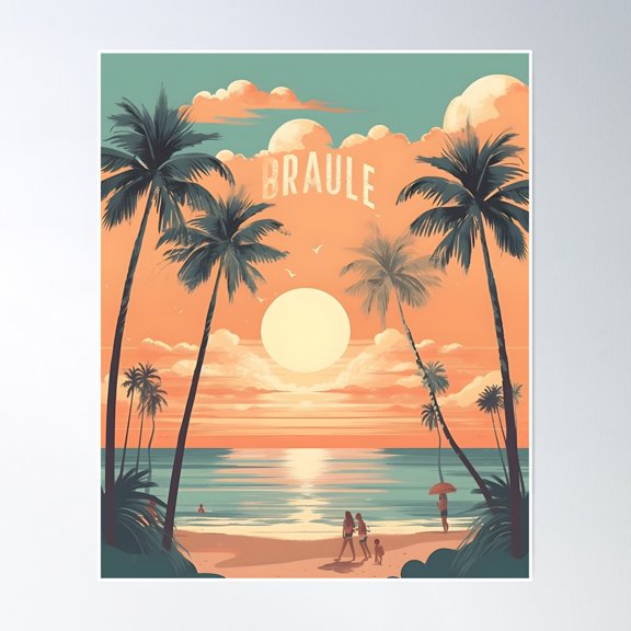 Beach Fantasy Poster Wall Art, Modern Wall Decor, 24x36 UNFRAMED