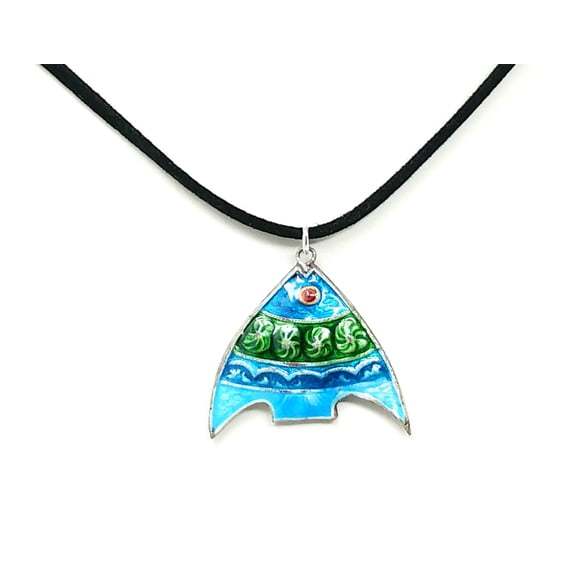 Beach Fish Cloisonne Necklace