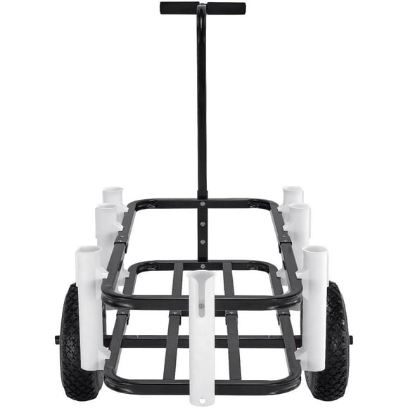 Beach Fishing Cart, 200 lbs Load Capacity, Fish and Marine Cart with Big Wheels Rubber Balloon Tires for Sand, Fishing, Picnic