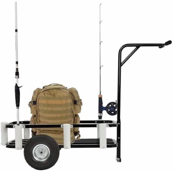 Beach Fishing Cart Outdoor Heavy Duty Aluminum Fishing Cart with Powerful Wheels Fish and Marine Cart for Fishing, Traveling, Shopping$$Sport & Recreation Other
