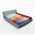 thumbnail image 1 of Ambesonne Beach Fitted Sheet, Dreamcatcher Ibiza Sunset, Full Size, Red Blue Coral, 1 of 2