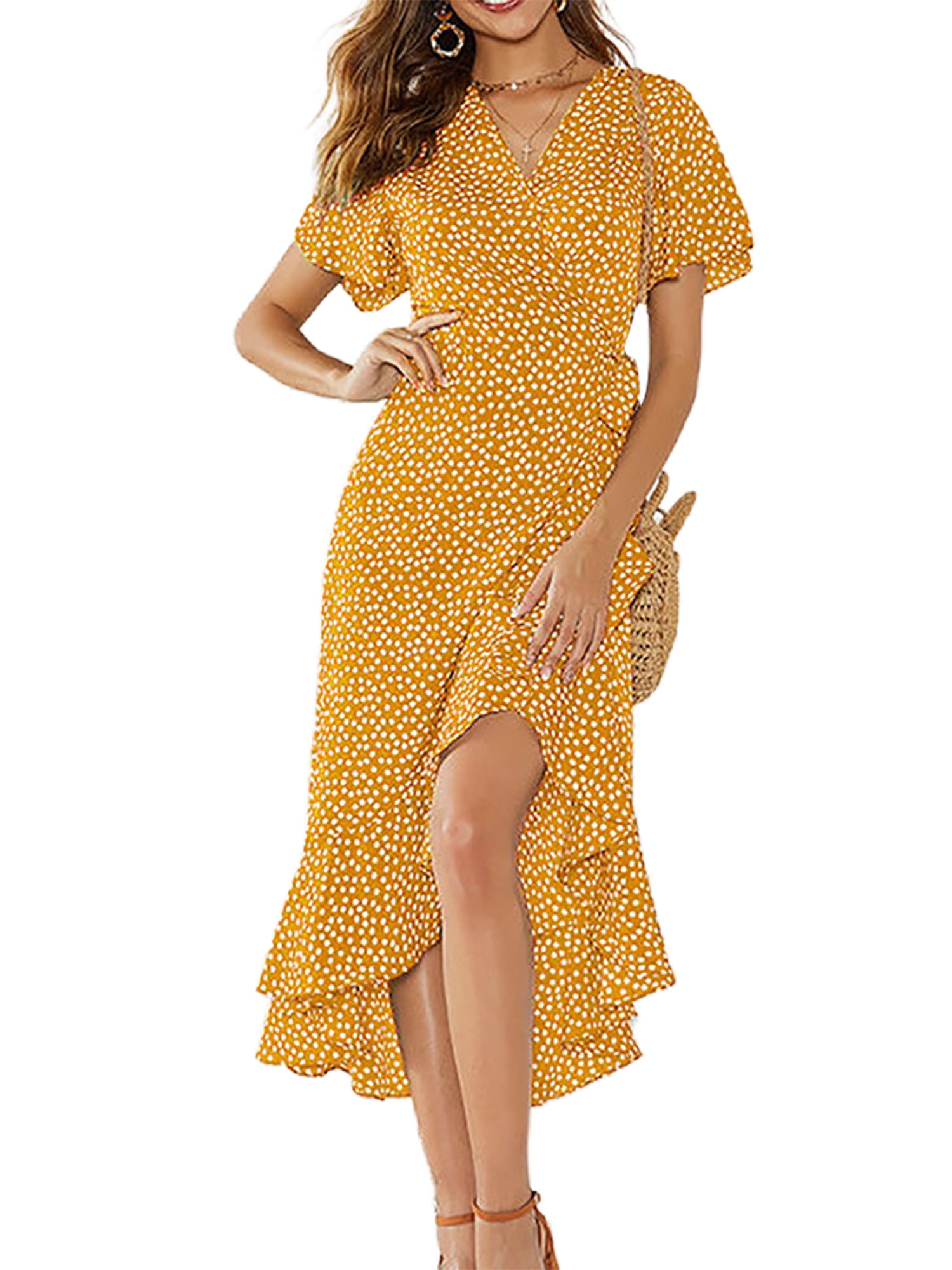 Floral Print Maxi Dress for Women Sleeveless, Uganda Ubuy