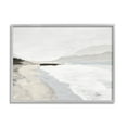 thumbnail image 1 of Beach Foam Coastal Shore Coastal Painting Gray Framed Art Print Wall Art, 1 of 7