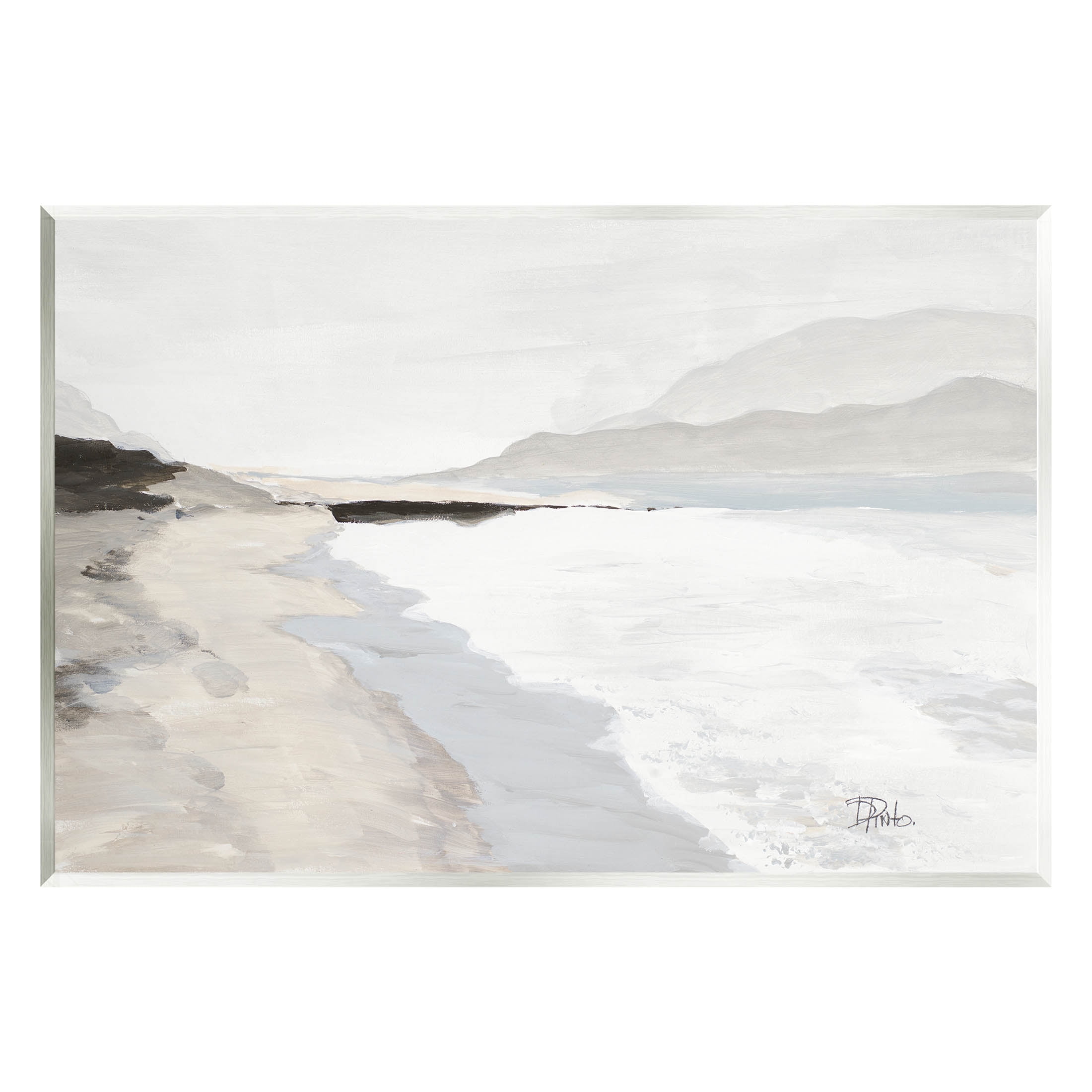 Beach Foam Coastal Shore Coastal Painting Unframed Art Print Wall Art