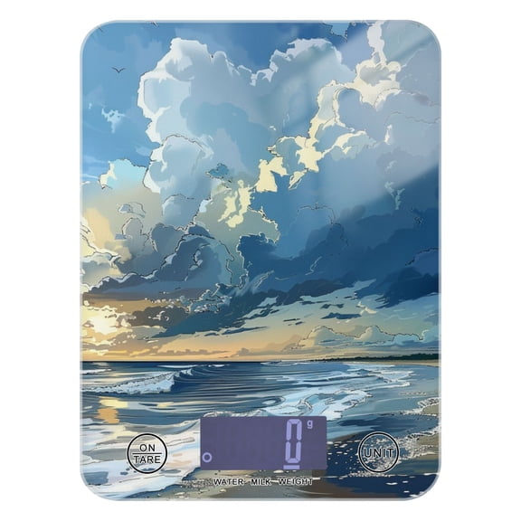Beach Food Scale Digital Kitchen Scale Waterproof Grams Ounces lbs for Weight Loss