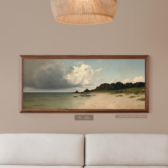 Beach Forest Panorama Landscape, Unframed Paper Poster 8x10in