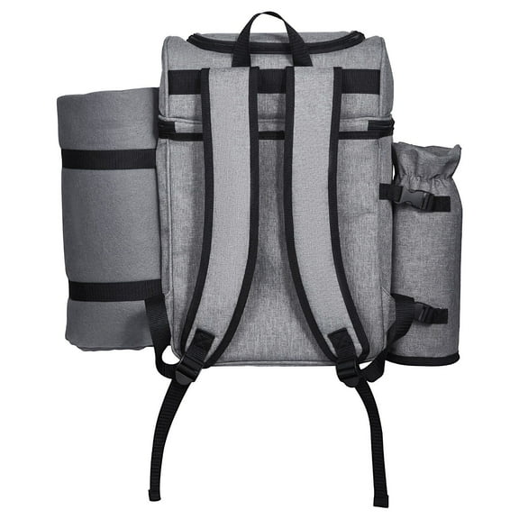 Beach-Friendly Picnic Backpack with Cooler Storage - Holds Supplies for 4 People