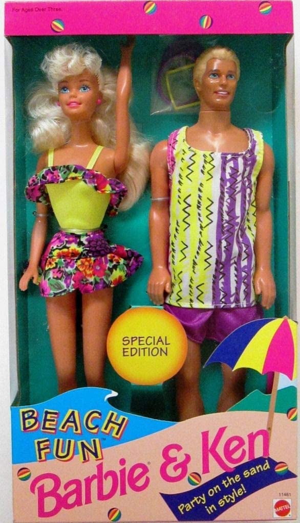 Beach Fun Barbie and Ken Doll Giftset Special Edition 1993 Mattel
