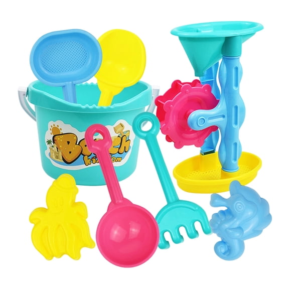 Beach Game Set for Sandcastles Playset, Sand Mold Beach Bucket Toy, Vacation Gift Sand Building Water Toy for Kids