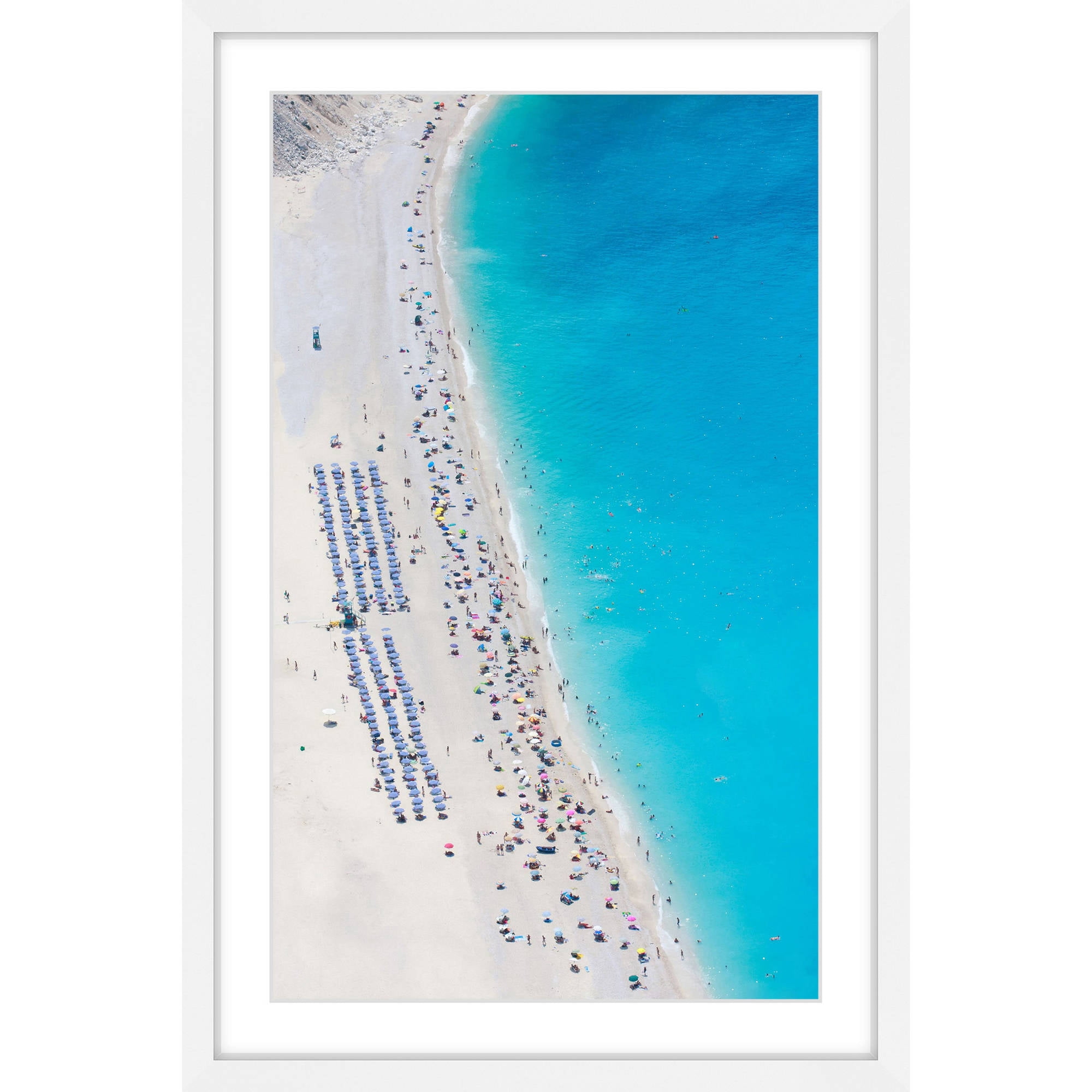 "Beach Gathering" Framed Painting Print