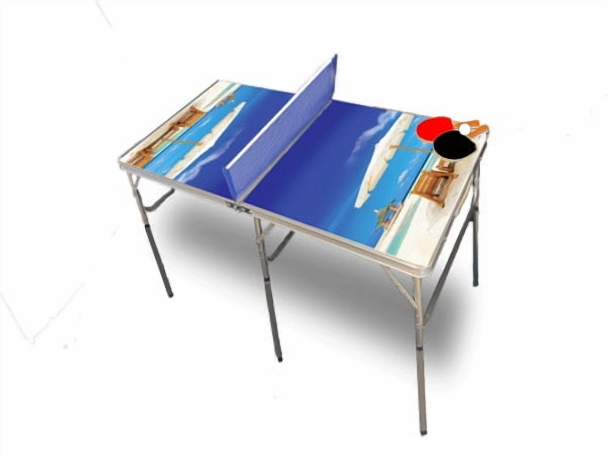 Beach Gazebo Portable Table Tennis Ping Pong Folding Table w/Accessories