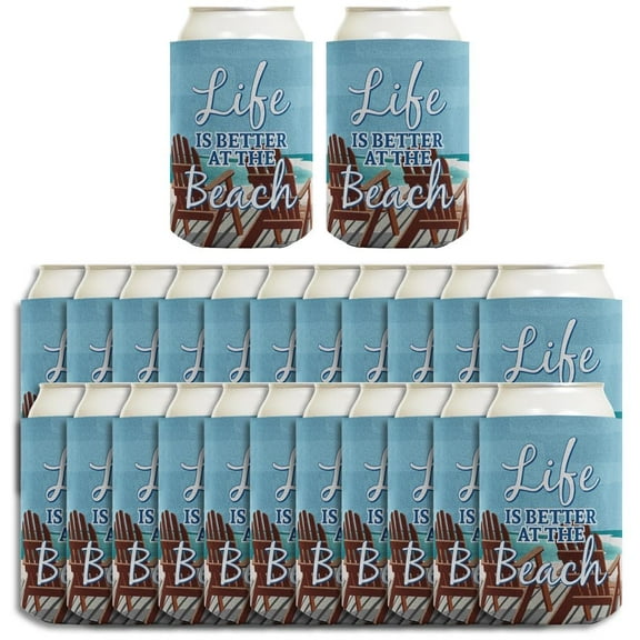 Beach Gifts Life is Better at the Beach Can Coolers 24-Pack Can Drink Thermocoolers Party Pack