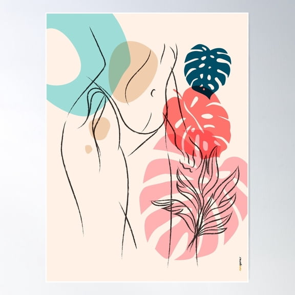 Beach Girl 04 Poster Wall Art, Modern Wall Decor For Living Room Bedroom, 8x12 UNFRAMED