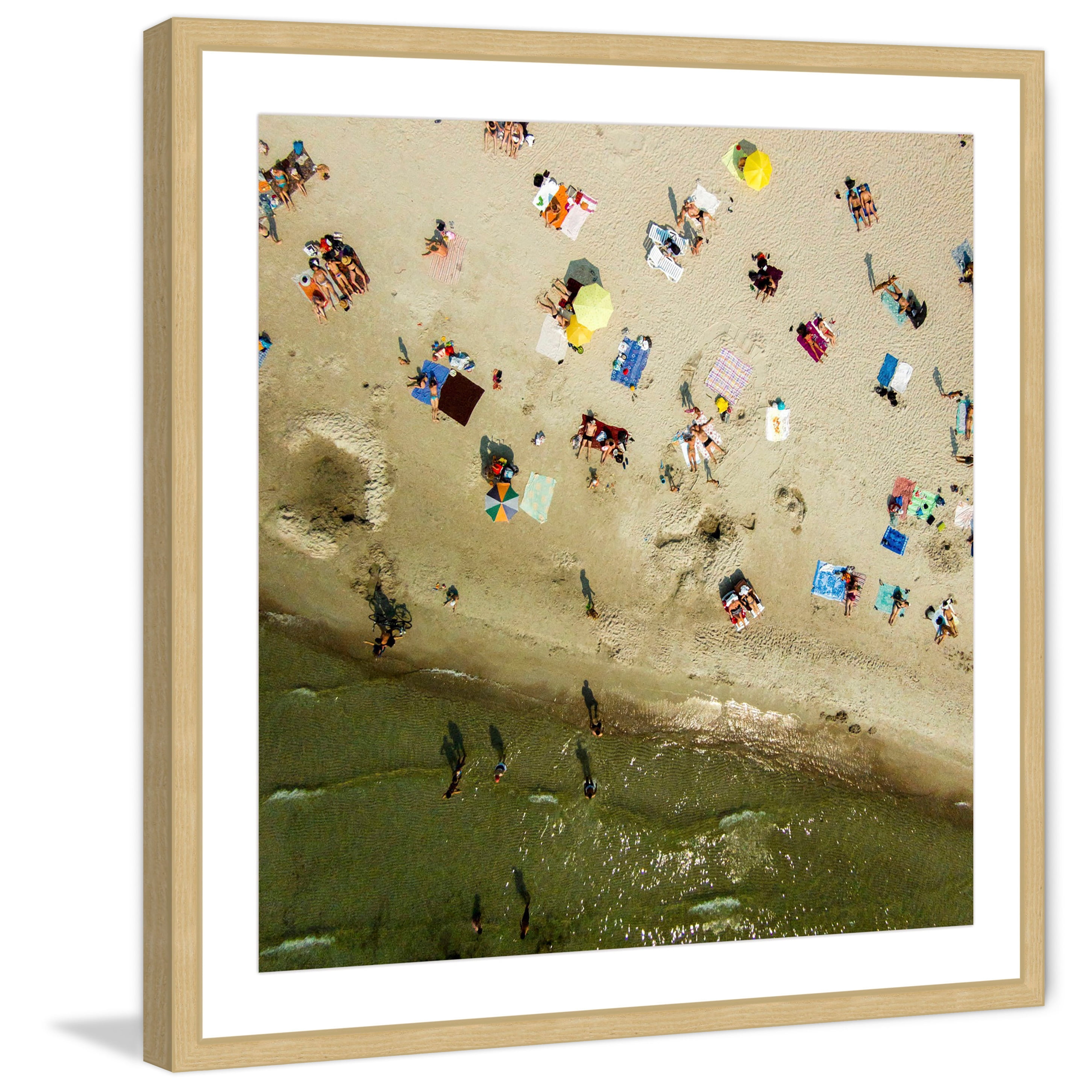 "Beach Goers" Framed Painting Print