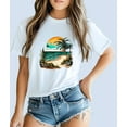 thumbnail image 1 of Beach Graphic Print Short Sleeve T-Shirt For Women 1 Pcs Gildan Plain T-Shirt 100% Heavy Cotton - Comfortable Crew Neck, Soft Tees Casual Tops, 1 of 6